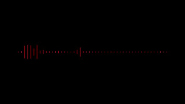 wave audio pulse for audio graph.Monochrome volume audio lines, Abstract music wave, radio signal frequency and digital voice visualisation. 4K Video motion graphic animationwave audio pulse for audio