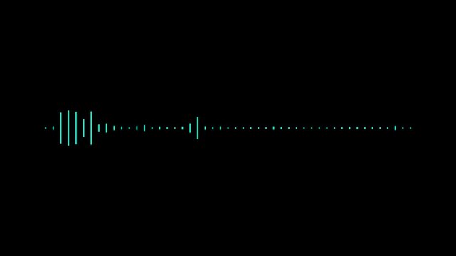 wave audio pulse for audio graph.Monochrome volume audio lines, Abstract music wave, radio signal frequency and digital voice visualisation. 4K Video motion graphic animationwave audio pulse for audio