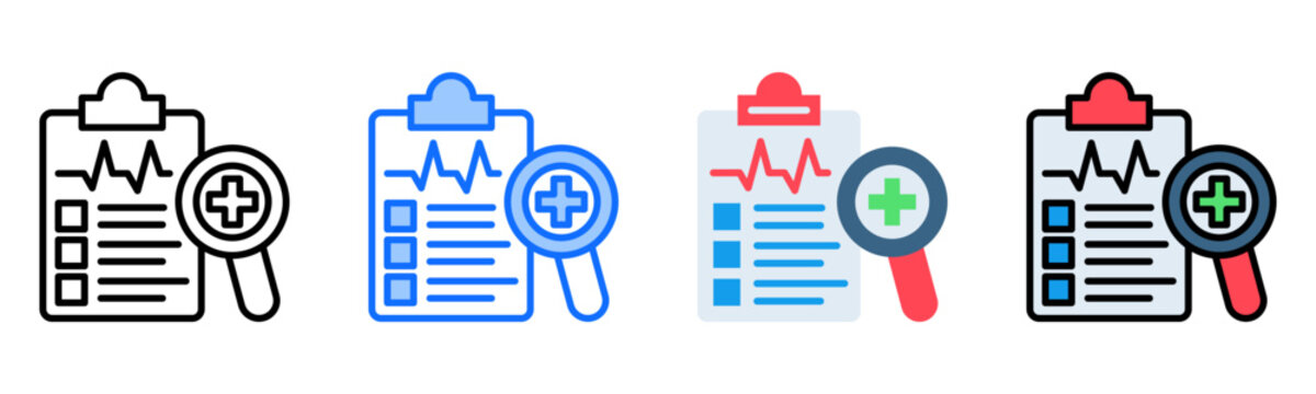 Diagnosis Icon Collection Set Multiple Style