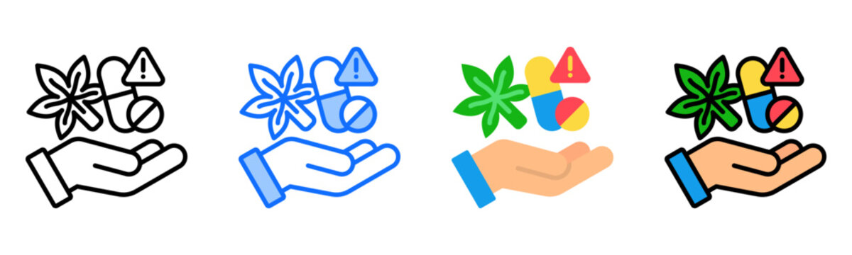 Drugs Icon Collection Set Multiple Style