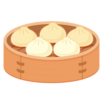 Steamed Stuffed Bun Food. Chinese Food Lotus Bun