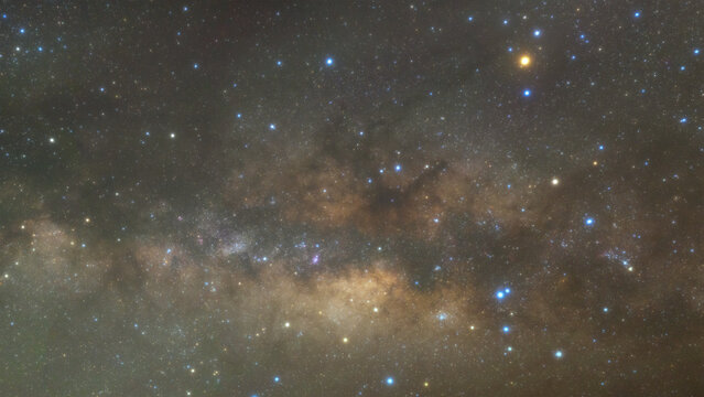 Night sky space background, Starry universe in dark sky, Milky way galaxy with stardust field in deep universe