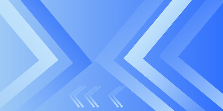 Abstract bright blue arrow shapes pattern background. Simple and trendy banner concept element design. Cool and futuristic background style. Eps10 vector