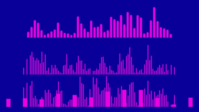 sound waves. Abstract music wave, radio signal frequency and digital voice visualisation. Tune equalizer vector set. Monochrome volume audio lines, sound waves rhythm isolated on white background