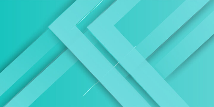 Bright colorful abstract geometric background with green turquoise gradient color combination. Simple arrow pattern color lines on background. Eps10 vector