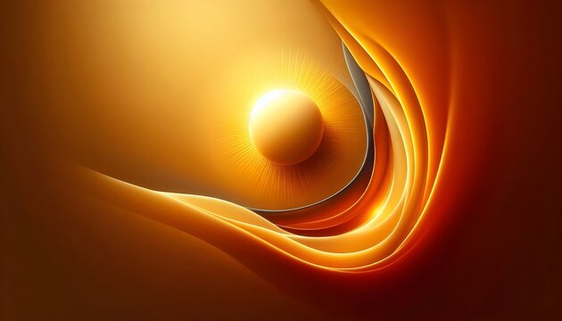 Golden Yellow to Burnt Orange Warm Sunburst Gradient Background