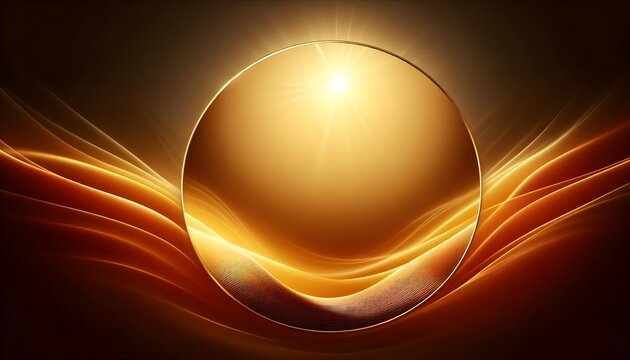Golden Yellow to Burnt Orange Warm Sunburst Gradient Background