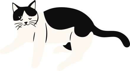 Cute Cartoon Cat Illustration © Nursayanti-images