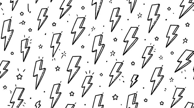 Repeating Lightning Bolt Pattern Design.