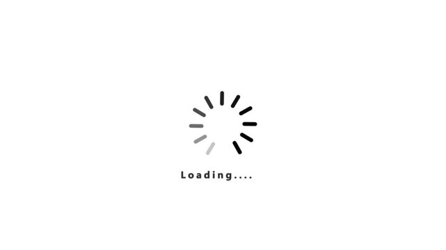 Computer Loading Bar With Glitch Effect. Futuristic uploading progress bar with glitch effect icon loading bar animation