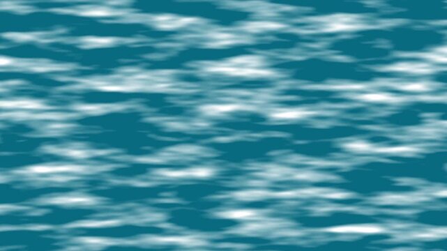 ターコイズブルーの海をイメージした波が揺らぐアニメーション