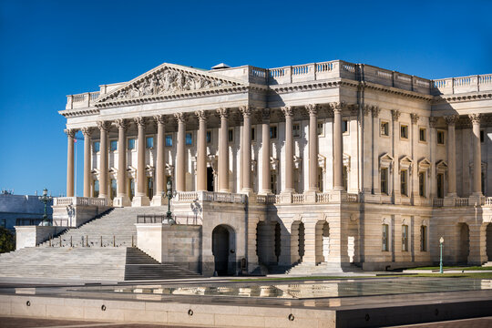 Senate wing facade of the United States Capitol building