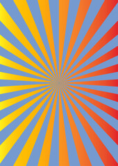 Fototapeta premium Abstract Blue,Red Radial Sunburst Background with Dynamic Striped Rays.