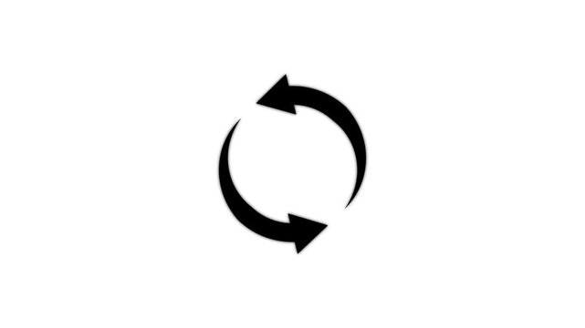 Arrow swipe icon isolated, arrow loading animation .