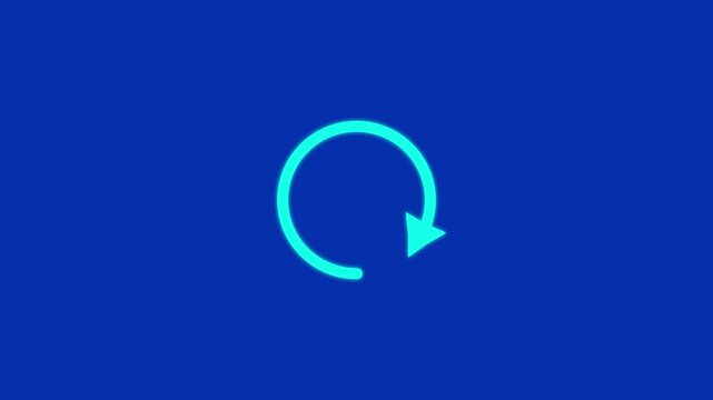 Circle Arrow Reload Icon Loopable Animation. A smooth loop animation of a circle arrow reload icon, perfect for representing refresh, update, or loading actions in user interfaces, websites,
