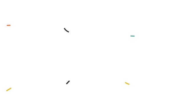 手描きの矢印セット。カラフルなアニメーション動画素材。かわいいデザイン。Hand drawn arrows set. Colorful animation video footage. Cute design elements.