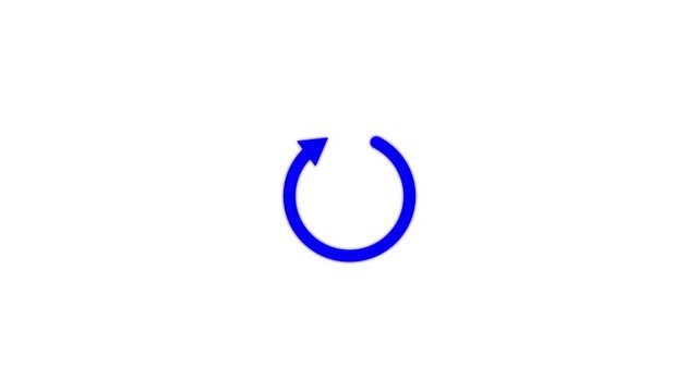 Recycle symbol, circle arrow icon set, reload, rotation, reset, loop sign, refresh button, isolated background.