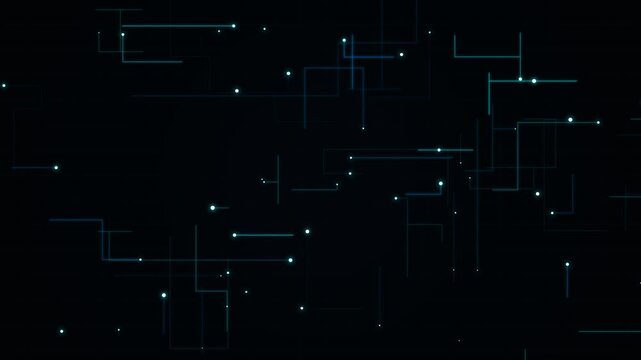 Abstract digital network connections and data flow
