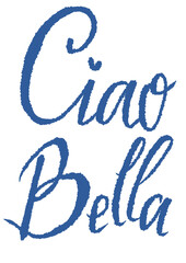 Ciao Bella Summer Lettering PNG Cute Preppy Hand Drawn Design © Hamidahbrilliana