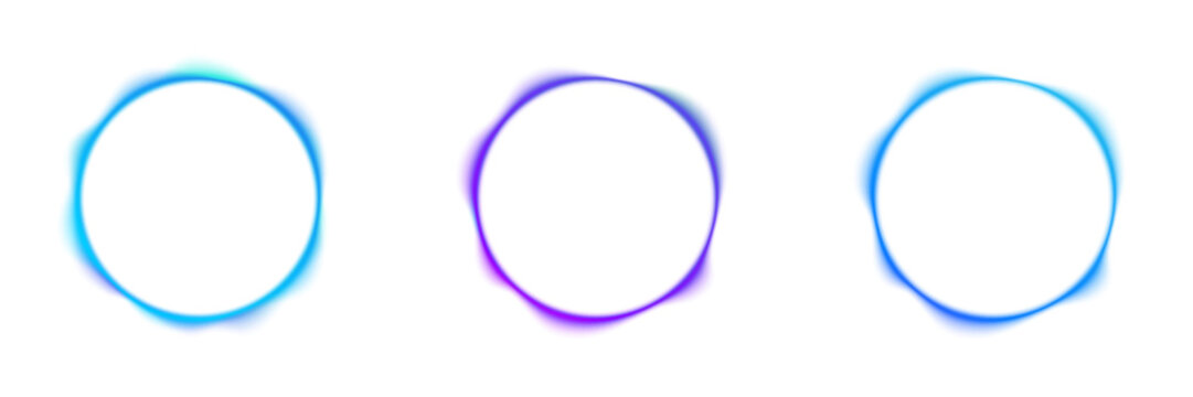 Blue abstract wave circle on dark background. Abstract circle frame with wave lines pattern flowing. Concept of techno music, modern technology, cyber AI and artificial intelligence PNG.