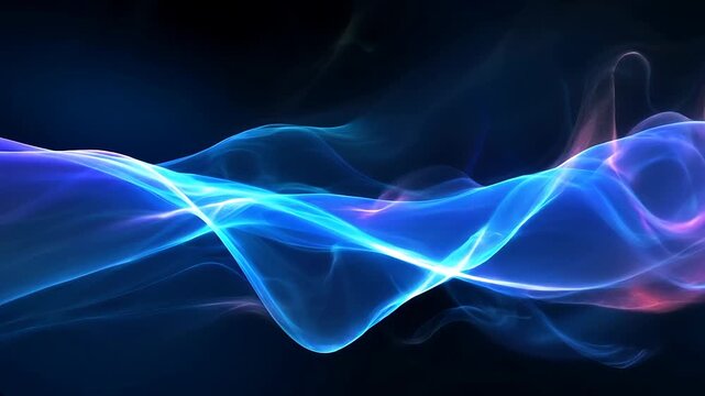Abstract light wave pattern with soft textures in a bright blue ethereal glow, ideal for backgrounds, designs, and decor projects.