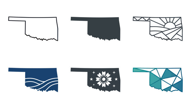 Oklahoma state shapes and symbols.