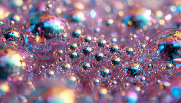 colorful macro water droplets abstract bokeh background 