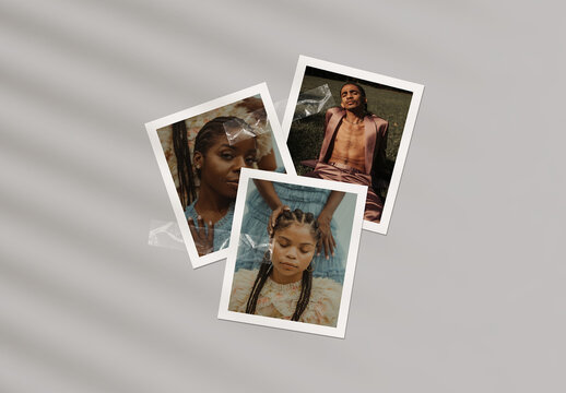 Taped Photo Collage Mockup