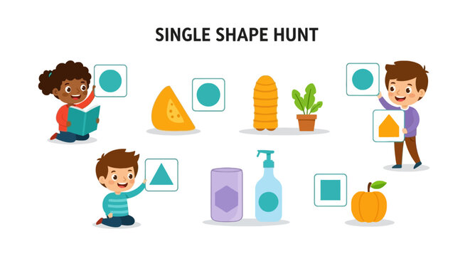 Educational shape recognition activity for preschool children