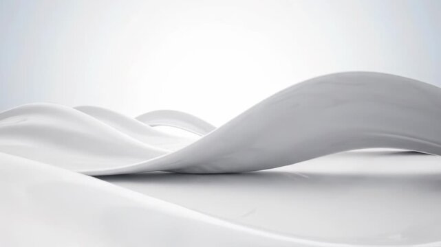 a modern minimal wave background with soft white curves flowing smoothly through elegant space