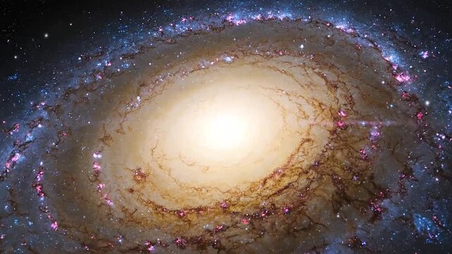 A majestic spiral glows brightly amidst the vast darkness of deep space