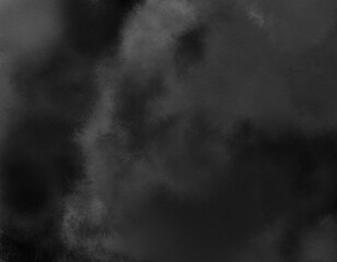 Fototapeta premium Dark Black Watercolor Smoke Texture