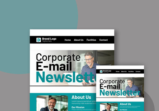 Corporate Email Newsletter Design Layout