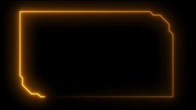 Digital HUD futuristic motion graphic element cyber generated background. Technology hologram frame border and viewfinder element, Digital Technology Sci-fi Frame Interface. HUD template. Frame HUD