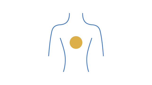 Human Chest Pain Point Vector Illustration