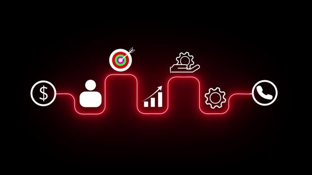 AI powered personalized E-Learning concept on the transparent background. Online education, skill development and graduation. Motion graphics of E-learning idea. 4k video animation