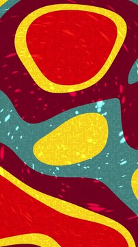 Vibrant abstract background with organic shapes and textured colorful patterns.