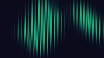Obraz premium Minimalist green neon vertical lines background with central copy space
