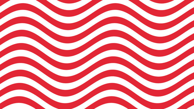 Abstract wavy horizontal lines red pattern 