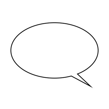 Speech bubble outline icon for comics or cartoons