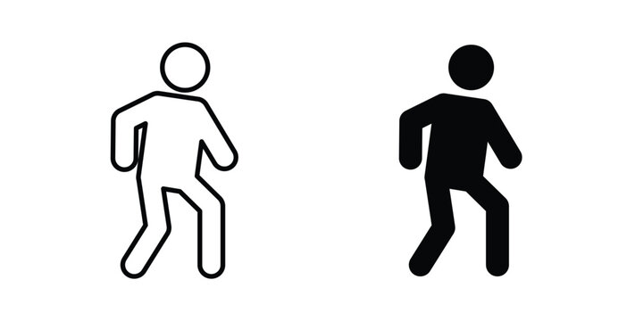 Walk icon vector art set