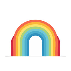 Fototapeta premium Colorful rainbow arch vector illustration