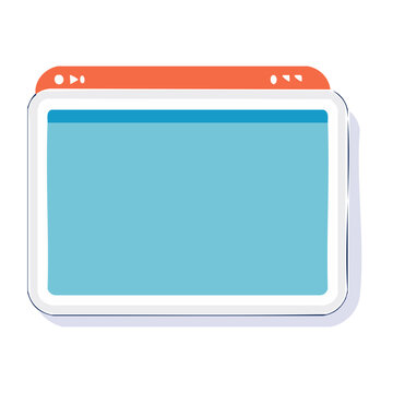 Flat design browser window vector icon