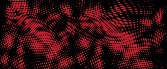Halftone dots red and blue color pattern gradient grunge texture background. Dot pop art comic sport style vector illustration. grunge vector dots © Yuyud