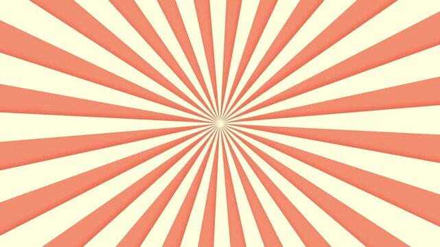 Abstract sunburst animated pattern background video seamless loop.