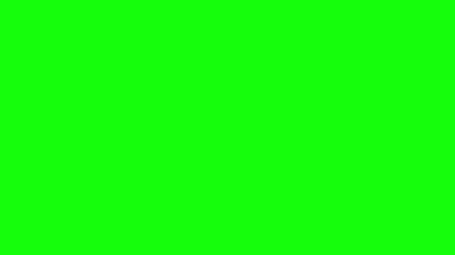 Open silver laptop on bright green background in minimalist flat design