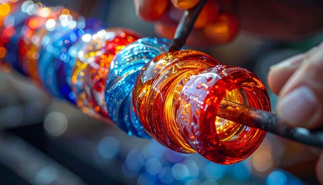 Close up of colorful candy wrapped in plastic.