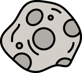 Space meteor outline illustration © vintagio