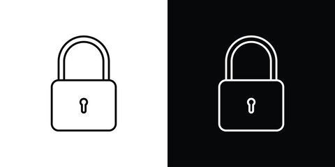 Lock icon in line. Editable stroke. Vector illustration. © Lohan