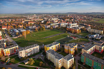 Obraz premium Jawor aerial view